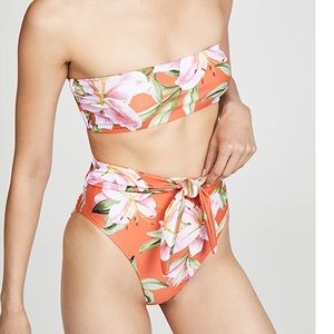 Mara Hoffman Goldie bikini bottom in red floral